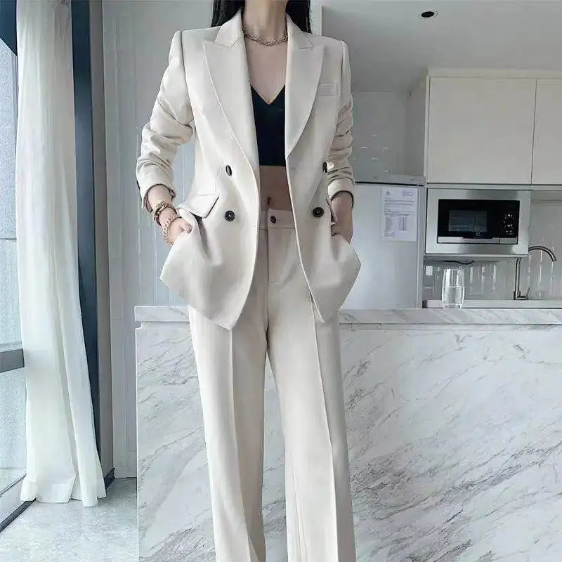 

High-quality fabrics spring/summer 2021 new fashion suit set women's British style professional suit set