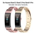 Металлический Ремешок Для Huawei Band 4 Pro, деловой браслет для Huawei Band 3 Pro, браслет из нержавеющей стали TER-B09, TER-B29, TER-B29S, для мужчин и женщин