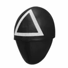 ТВ игра кальмар черная маска косплей круглая шесть квадратных круглая треугольная пластиковая маска аксессуары для вечерние