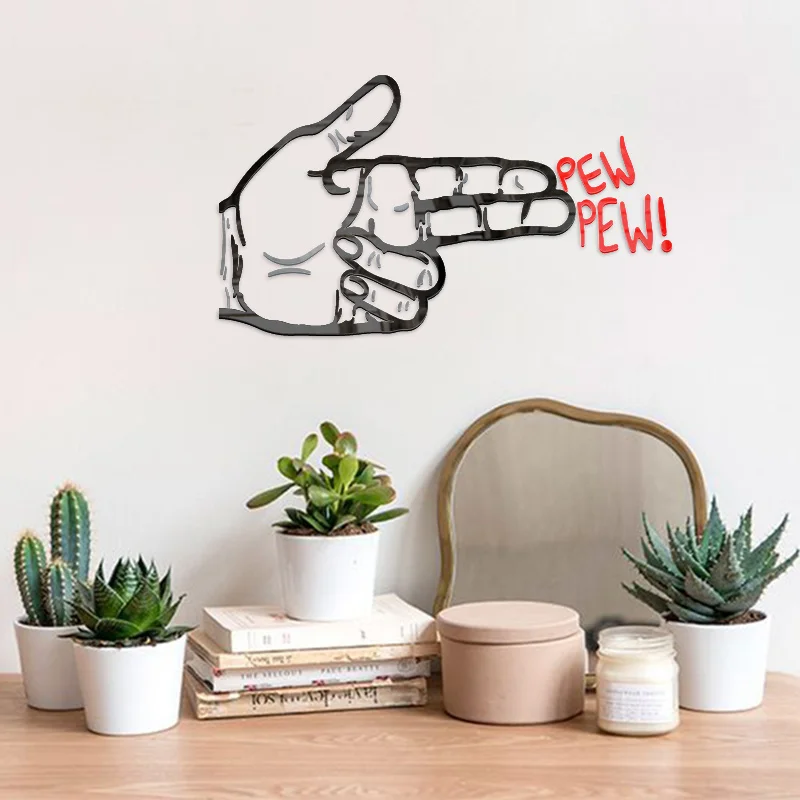 Фото WS43 Ins northern wind fingers pistol 3 d acrylic solid wall stick Korea contracted interesting metope clothing pictures Дом и сад WS43 Ins northern wind fingers pistol 3 d acrylic solid wall stick Korea contracted interesting metope clothing pictures Дом и сад