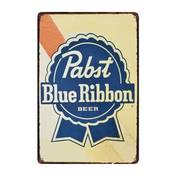 

Металлический оловянный знак pabst с синей лентой, пивной бар, паб, домашний ВИНТАЖНЫЙ ПЛАКАТ в стиле ретро для кафе, искусство