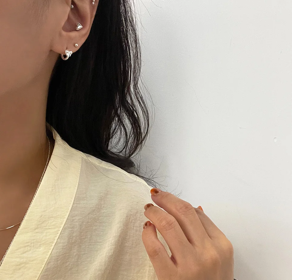 

925 Sterling Silver Simple Butterfly Knot Drop Earrings Gifts For Women's Luxury Gothic Trend 2021 Accessories Fine Jewellery