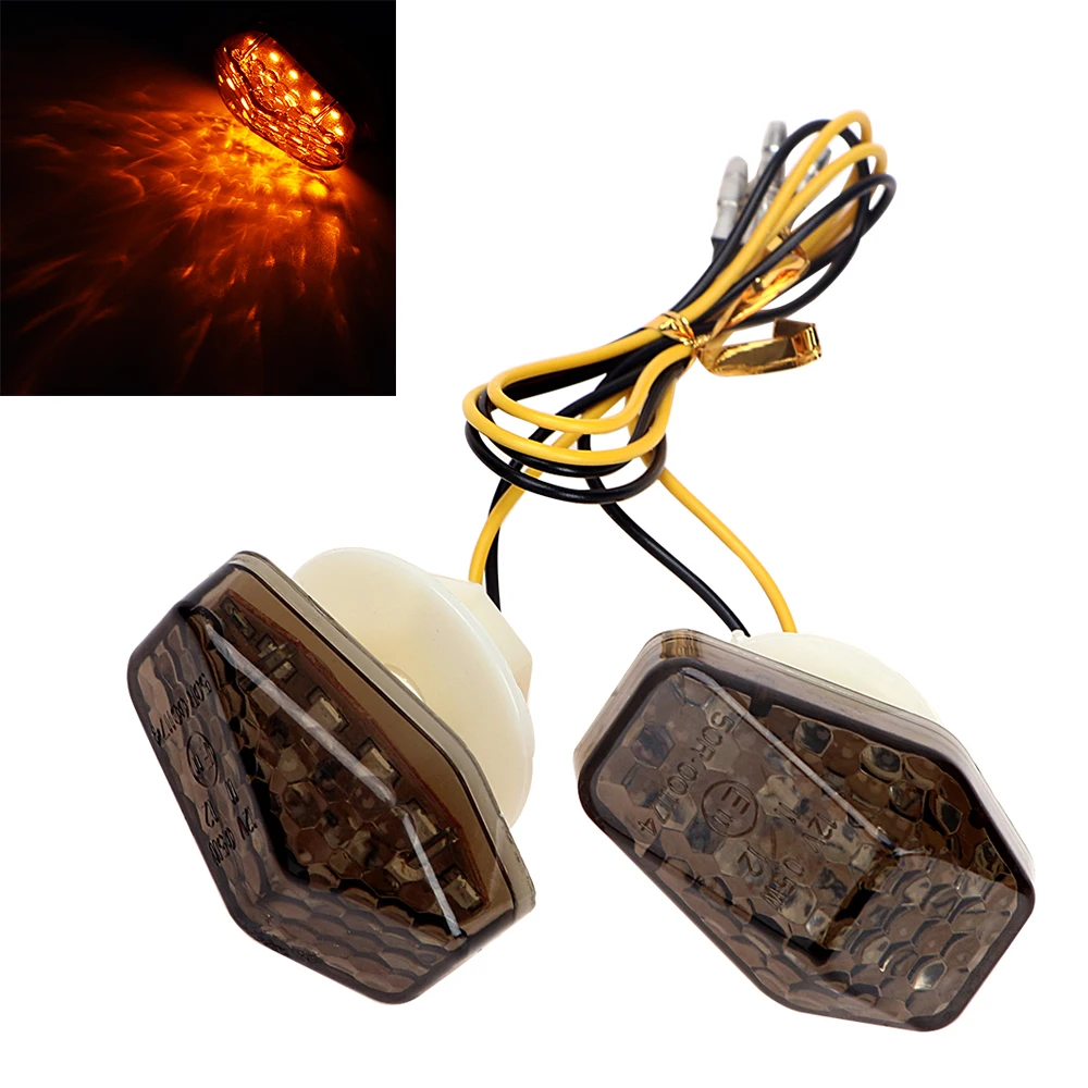 

2 Pieces/Set Flasher light Amber Lights Turn Signal Lights Indicator Lamps Motorcycle Accessories For Suzuki Motorcycle Lighting
