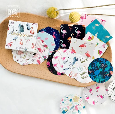 Новинка 2019 Канцтовары с фламинго наклейка s для дневника ручной работы клейкая