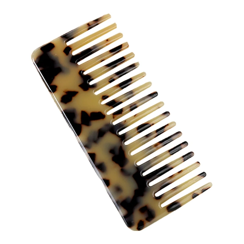 

Wide Tooth Pocket Hair Comb Cellulose Acetate Tortoise Detangling Hairbrush Tool 28ED