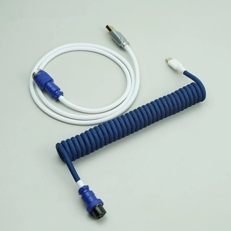 

Greatcable сине-белый Оригинальный авиационный штекер механическая клавиатура кабель для передачи данных настольное эстетическое периферийно...