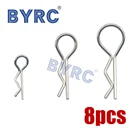 8 шт. серебристый Универсальный Корпус из нержавеющей стали, R-образные зажимы, булавка для 116 110 18 15 радиоуправляемой модели автомобиля HSP Axial HPI Traxxas Tamiya