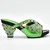 Green shoes only Комплект из итальянских женских туфель и сумочки желтого цвета, украшенных стразами; комплект из свадебной обуви и сумочки в нигерийском стиле - Цвет: Green shoes only