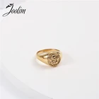 Joolim PVD кольца с золотым покрытием Ангел кольца из нержавеющей стали 2021 модные ювелирные изделия