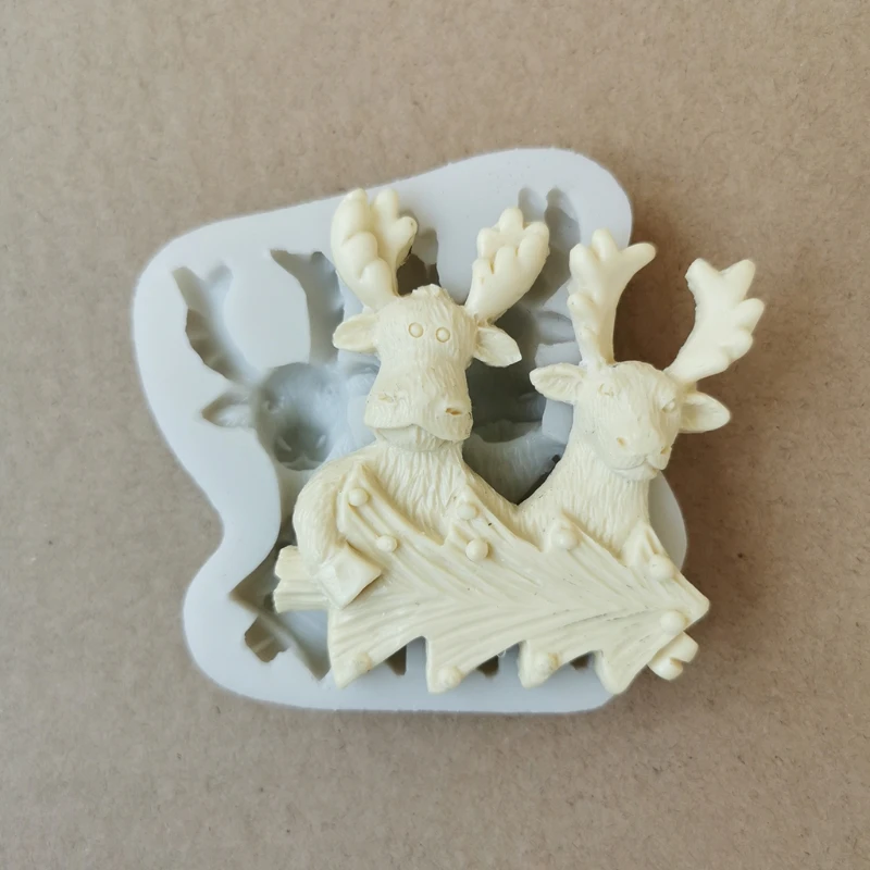 

Christmas Deer Epoxy Resin Mold Aromatherapy Plaster Candle Soap Silicone Mould