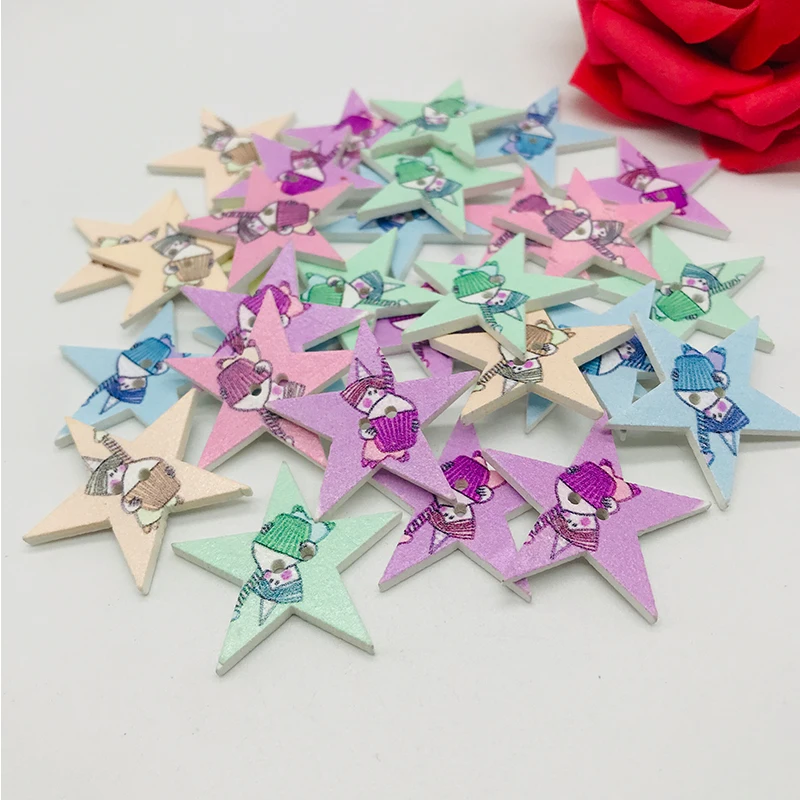 DIY смешивание пентаграммы деревянные фишки декоративные украшения ремесла