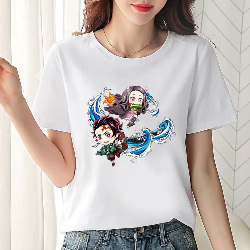 

Fuuny Delicious Ramen Tanjirou Smiling Face Printed Womens T Shirt Demon Slayer Cute Tanjirou & Nezuko Graphic Manga Anime Tee