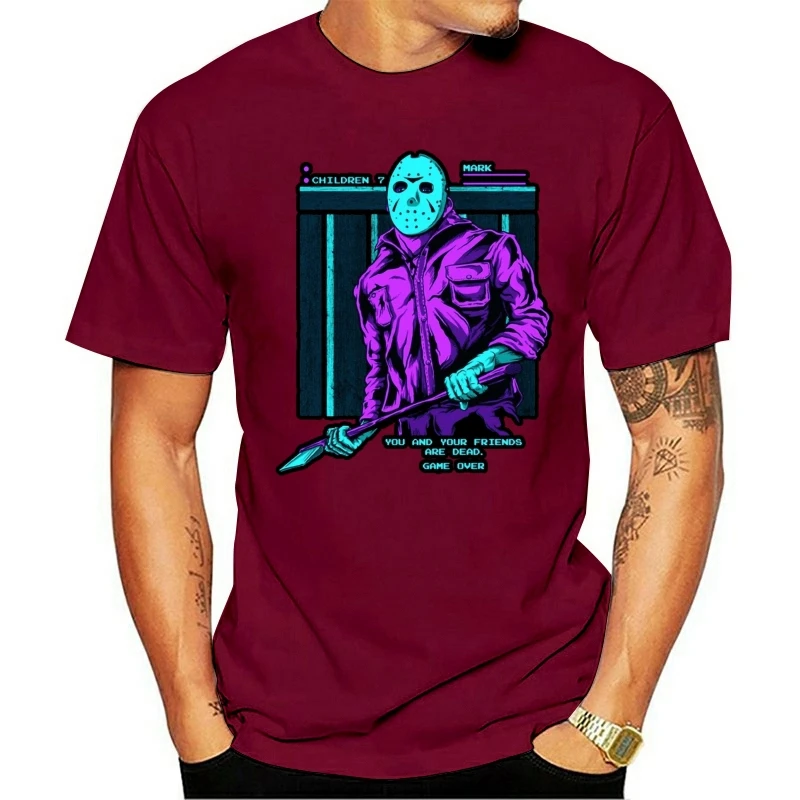 Модные футболки пятница 13 го в стиле ретро Джейсон вурхесс Nes игровые Fright Rags