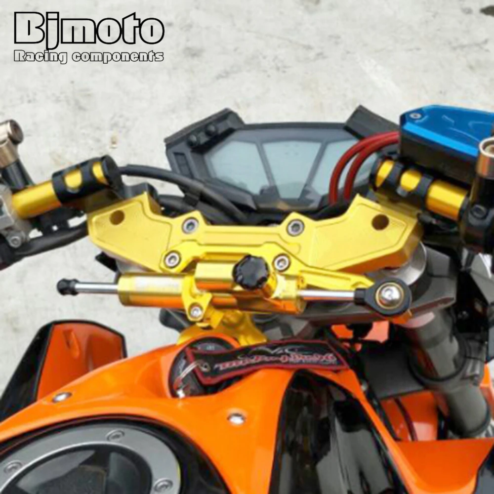 

BJMOTO Motorcycle Clip on Ons Clipon Adjustable Handlebars Handle Bar with Adapter For KAWASAKI Z800 2013-2018