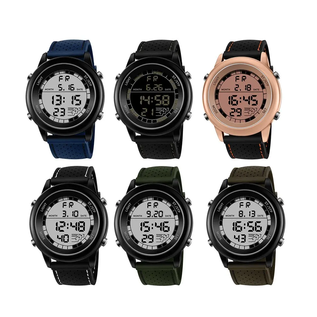 SANDA часы мужские противоударные студенческие Электронные Водонепроницаемые