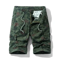 cargo shorts men summer breeches cotton bermuda camouflage print denim casual multi pocket pants clothing mens cargo short