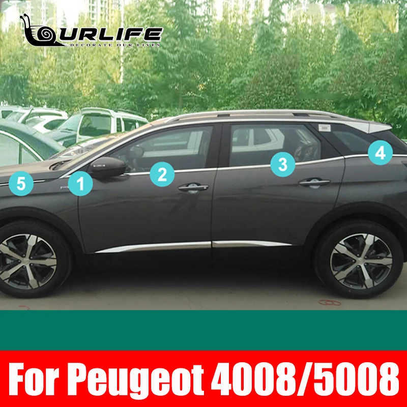 Для Peugeot 4008 5008 2017 2018 2019 Высокое качество нержавеющая сталь украшение для стекла