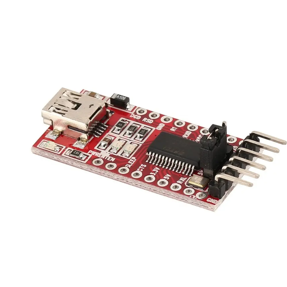 

FT232RL FTDI USB to TTL Serial Adapter Module for Arduino FT232 Mini Port Support 3.3V 5V Compatibility Download Line