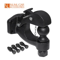 matte black pintle hook hitch with 2 ball towing heavy duty 5 ton car towbar rv parts camper caravan motorhome accessories