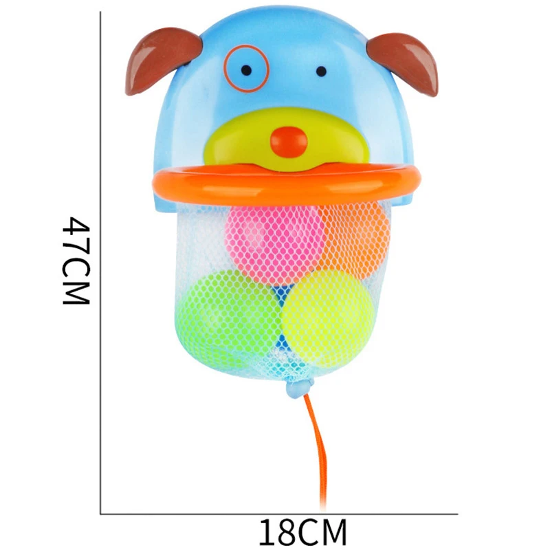 

Bathroom Mini Water Play Toy Shower Bath Toys For Children Plastic Suction Cup Basketball Mesh Net Baskets Bathtub Game Toys