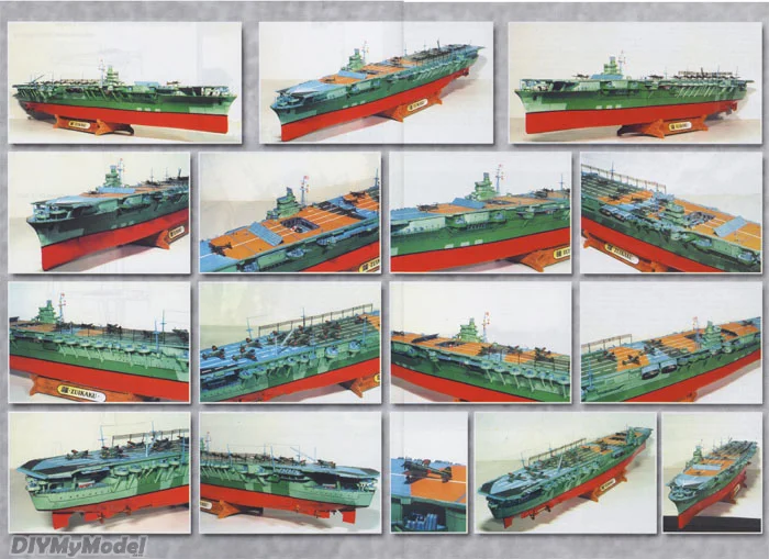 DIYMyModeI IJN Zuikaku Ruihe-portaaviones 1:200, bricolaje, artesanal, papel, modelo, hecho a mano juguete, rompecabezas, regalo, utillaje de pel&iacute;cula-1