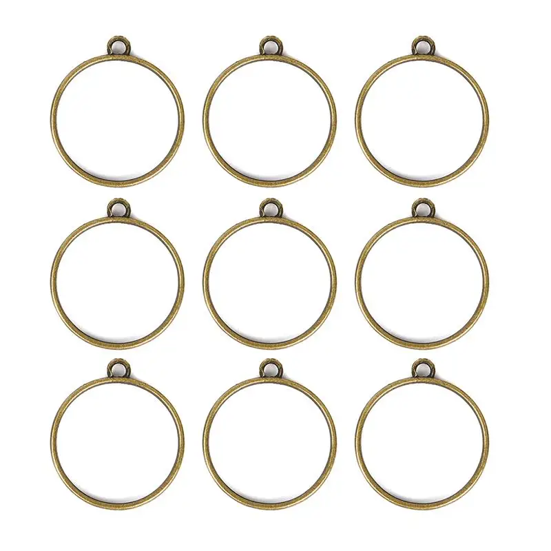 Круглые Пустые Подвески 10 шт. 25 мм Безель подвеска ожерелье серьги аксессуары для
