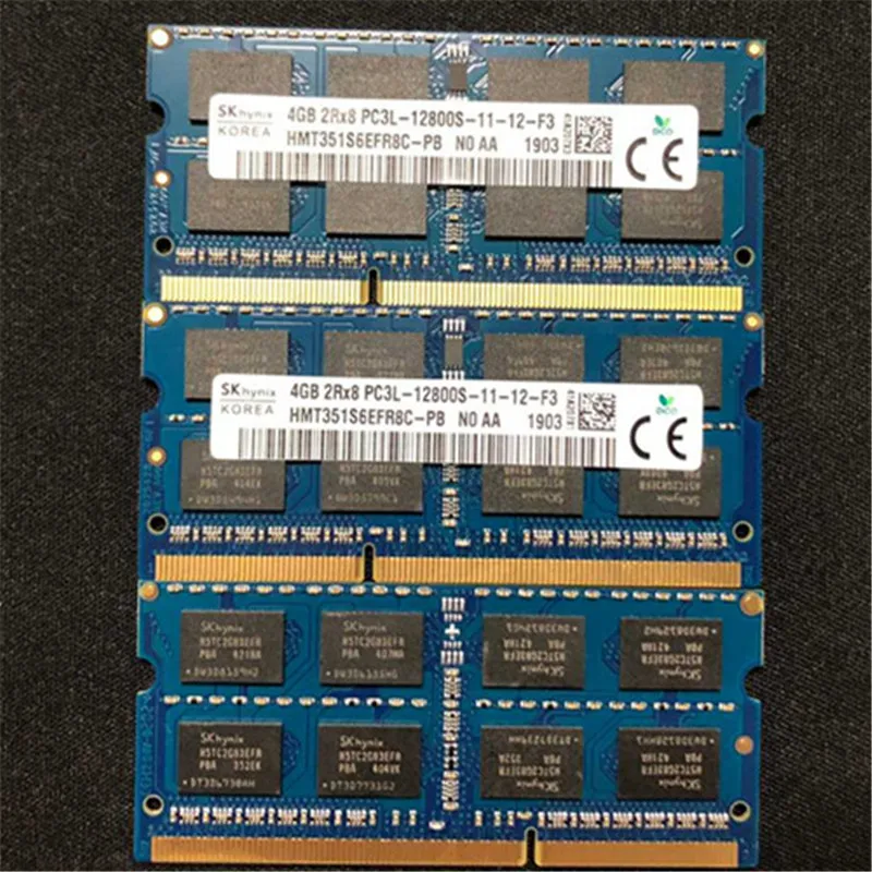 Память для ноутбука Sk hynix ddr3 rams 4 Гб 2Rx8 PC3L 12800S 11 1 35 в DDR3 1600 МГц память