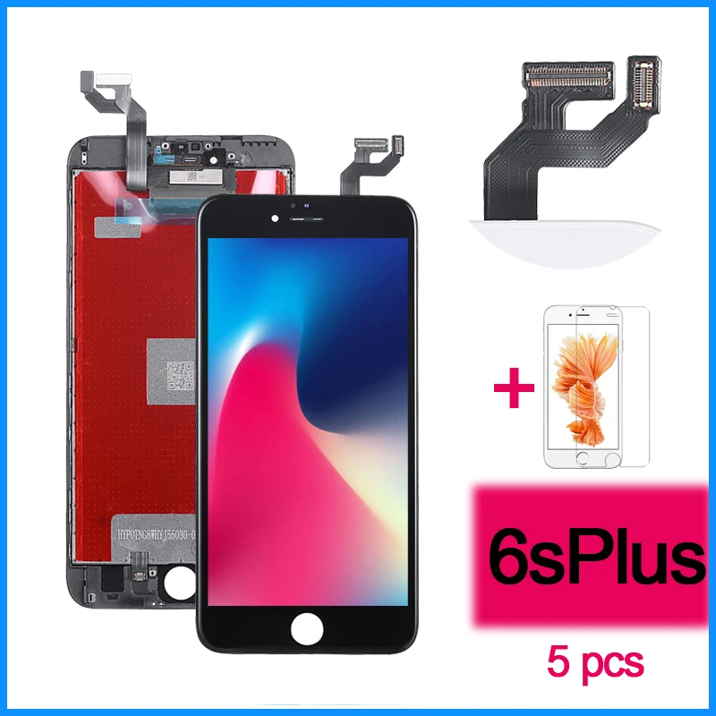 5 шт./лот AAA + дюймовый стеклянный сенсорный ЖК экран в сборе Замена для Apple iPhone 6 S plus