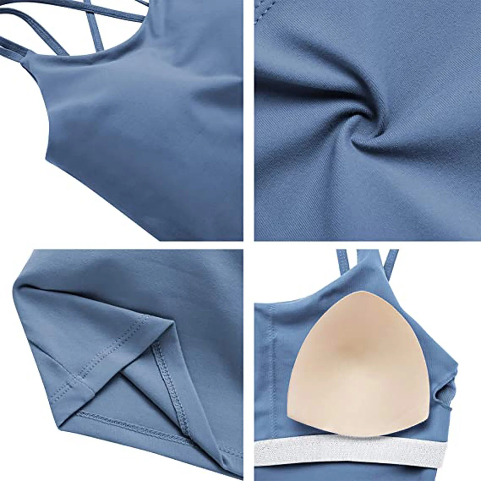 Для женщин спортивный бюстгальтер Топ груди площадку топ на бретелях Фитнес Йога