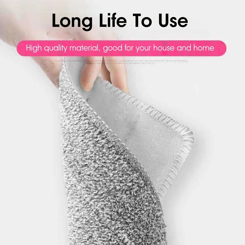 

5pcs Replace Mop Head Floor Cleaning Cloth Microfiber Pads Washing Flat Mop Pads For Washing Home Mop Pads