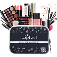 27pcs makeup set matte lipstick professional eyeshadow palette mascara gift with cosmetic bag travel portable long lasting
