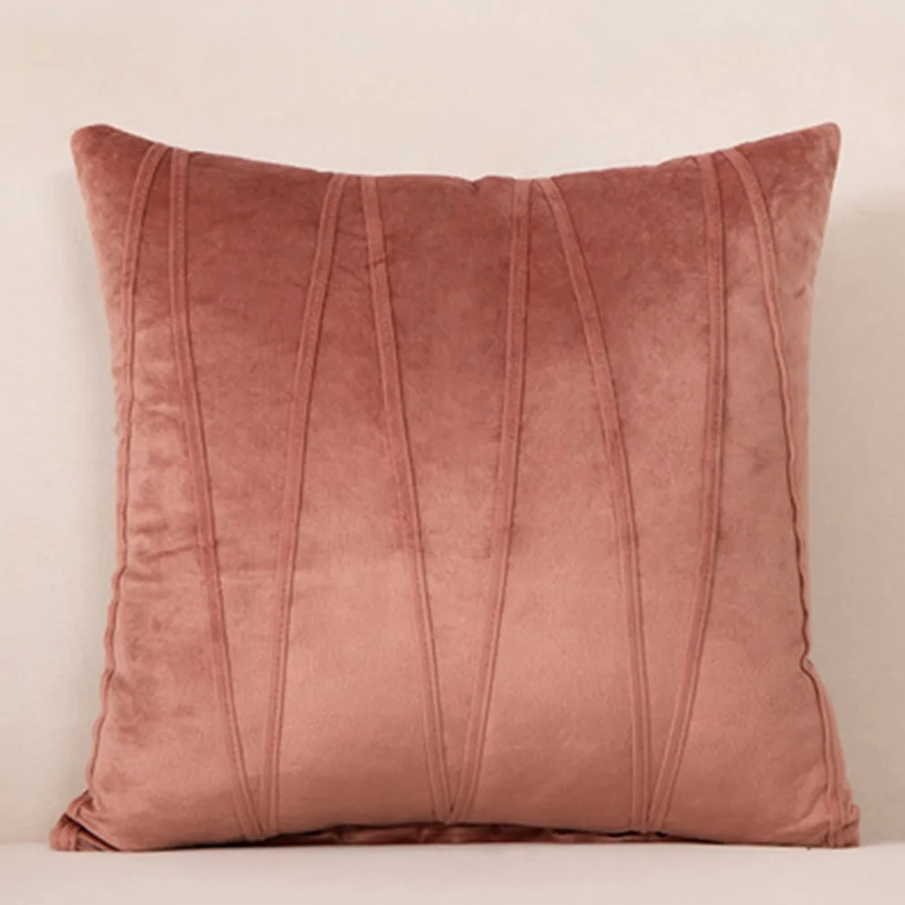 

Velvet Throw Pillow Cushion Cover Solid Color Pillowcase Covers Square Pillow Case For Sofa Home Room Car Decoration New 2022