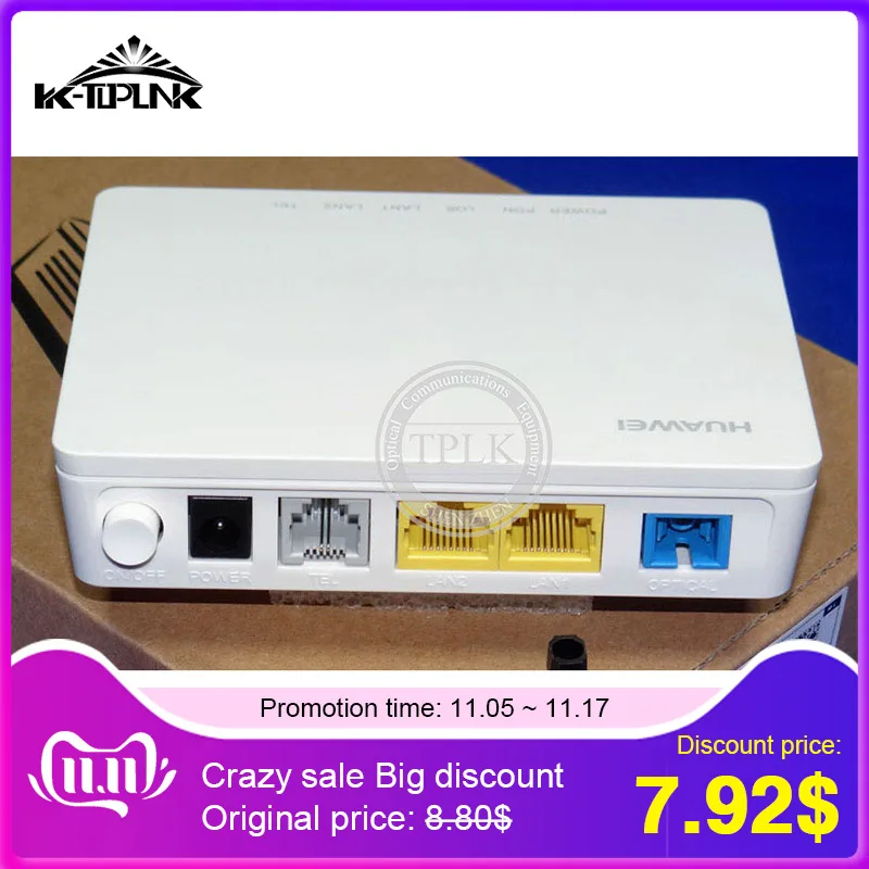 Используется HUA WEI HG8120C 2FE GPON ONU оптический сетевой терминал маршрутизатор для оптоволоконных линий такой же функции, как HG8110H HG8311 Лучшая цена