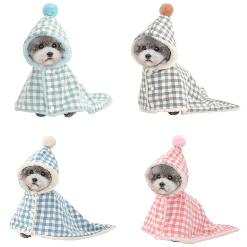 

Winter Pet Dog Cat Blanket Cloak Warm Pet Sleeping Cover Fleece Pajamas Clothes For Small Medium Dogs Jacket Nightgown Coat
