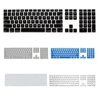silicone thin keyboard skin cover protector with numeric keypad for apple imac transparent