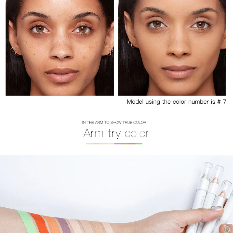 Pudell цветной консилер карандаш для лица основа макияжа ручка темных кругов