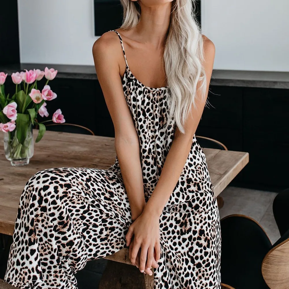 Женский Повседневный комбинезон без рукавов в стиле бохо летний женский для