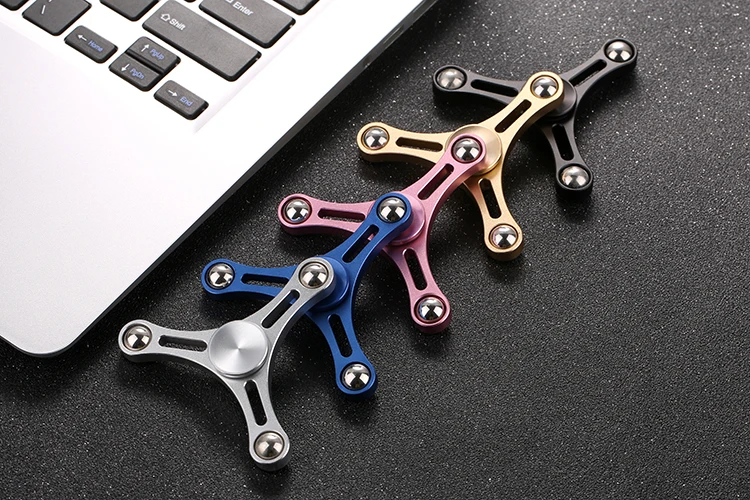 Забавная игрушка для детей и взрослых, Спиннер Tri-Spinner, металлический Спиннер EDC, Спиннер для детей, антистрессовая игрушка-головоломка J0150