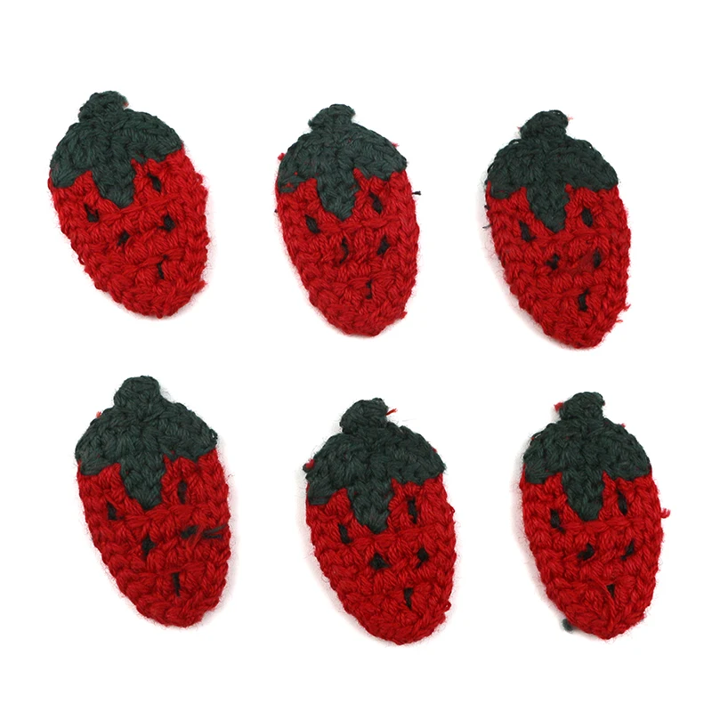 20 шт. вязаные патчи в виде клубники и моркови аппликация товары для рукоделия