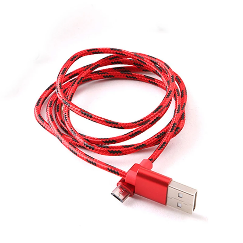 Кабель USB C для быстрой зарядки кабель Micro и передачи данных шнур красный розовый