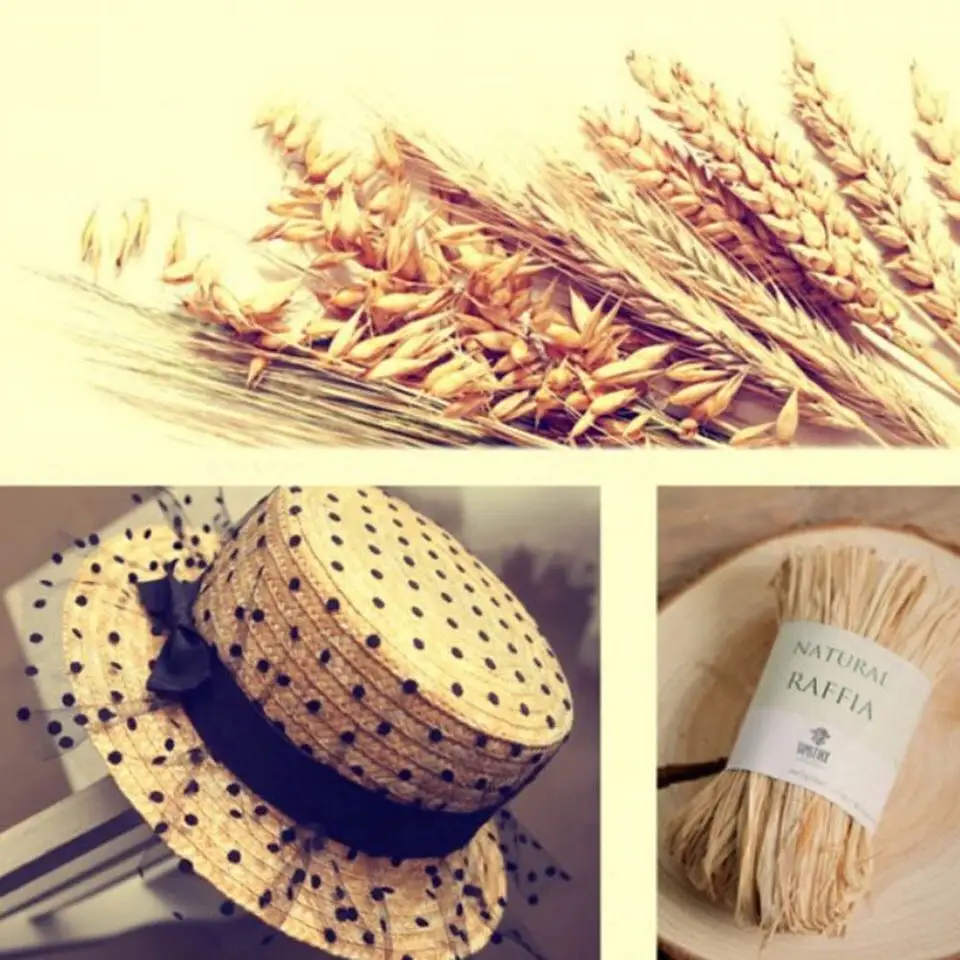 Женская Соломенная шляпка от солнца летняя ручной работы из натурального