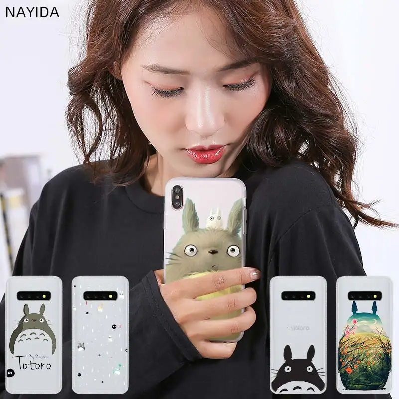 Мягкий Силиконовый ТПУ чехол для телефона Samsung Galaxy S30 S20 S7 Edge S8 S9 S10 Plus Totoro portsoot