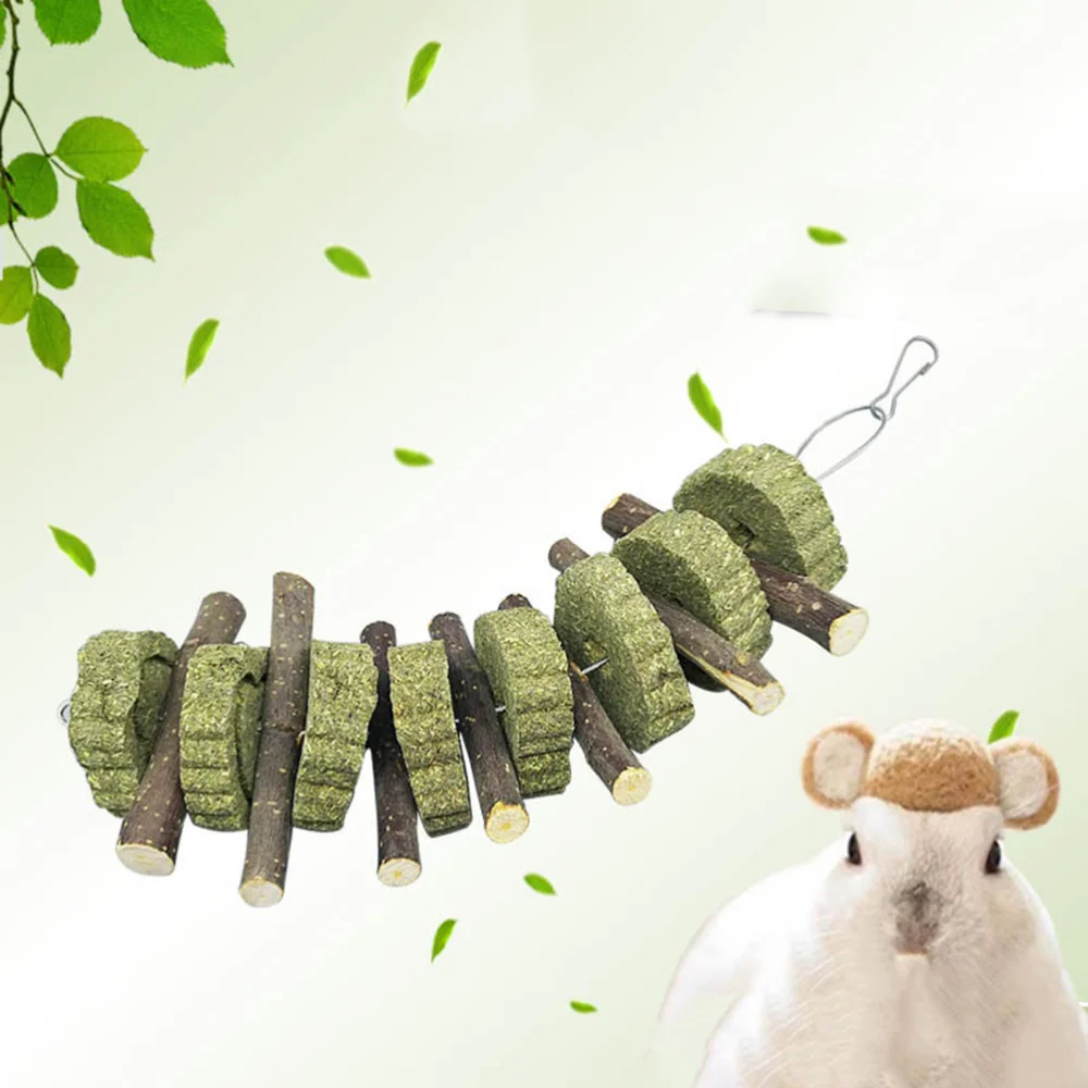 

2Pcs Bunny Chewing Rabbit Grinding Grass String Guinea Grass Cake Green (Shape, Cookies Shape)