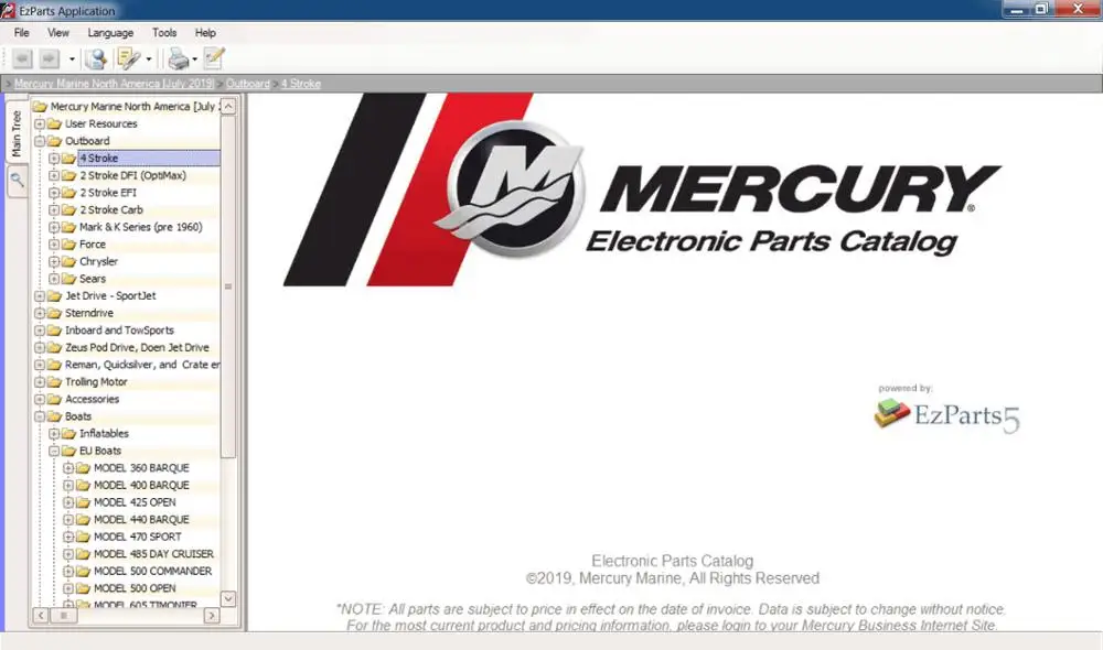 

Mercury Marine EU+NA [2021] Spare Parts Catalog VMWARE DVD
