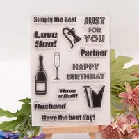 diy clear stamps transparent silicone stamp card hand account rubber stamps tampon clair