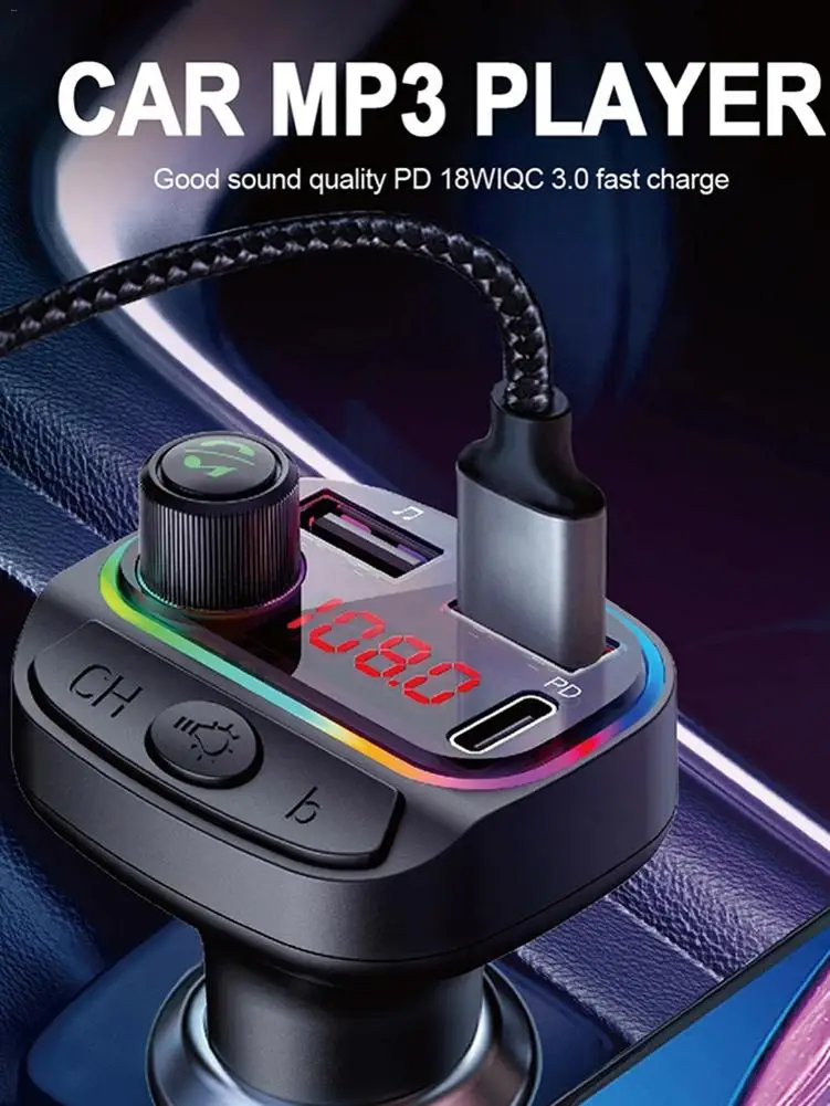 

FM-трансмиттер C14 с поддержкой Bluetooth и MP3 музыки, 87,5-108,0 МГц