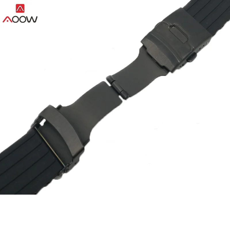 

Soft Silicone Universal Band Sport Waterproof Rubber Stainless Steel Buckle Strap Bracelet Watchband 16mm 18mm 20mm 22mm 24mm