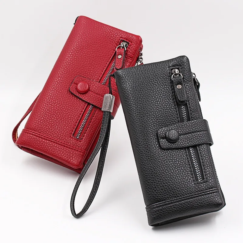 

Long Wallet, Zipper, Buckle Face, Vertical Square Wallet, Large Capacity Handbags