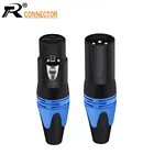 16 шт. (партия)8 комплектов, 3PIN XLR разъем для микрофона, штекер, гнездо, адаптер для микрофона, проводной разъем, 6 цветов, предложение MF