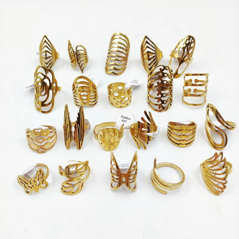 кольцо женское мужское бижутерия для женщин 2021 20 шт. / Шт. Из нержавеющей стали